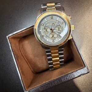 Michael Kors Gold and Silver Chronograph Watch